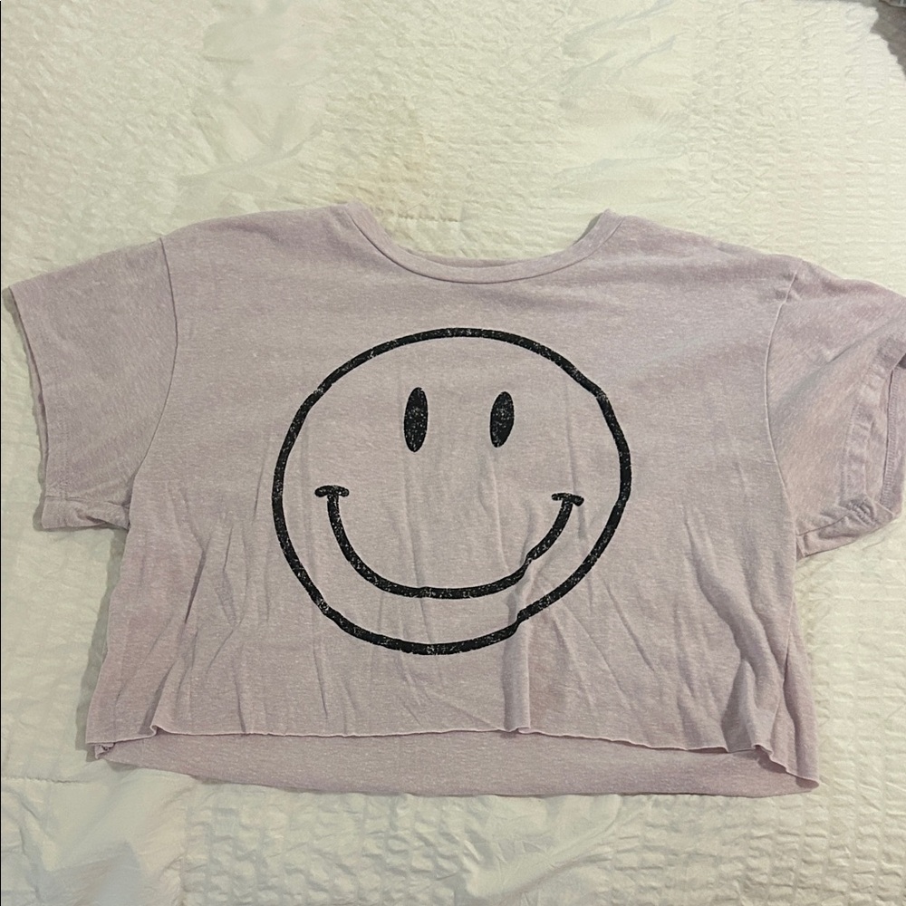 Smiley Face Crop Top